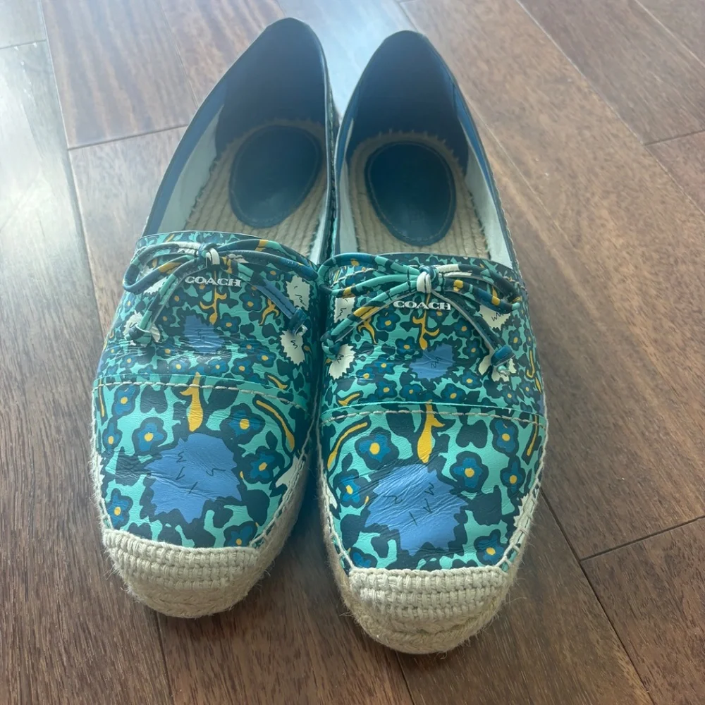 Coach espadrilles, genuine leather, size 9